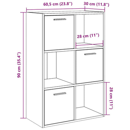 Bookshelf Old Wood 60.5x30x90 cm Engineered Wood