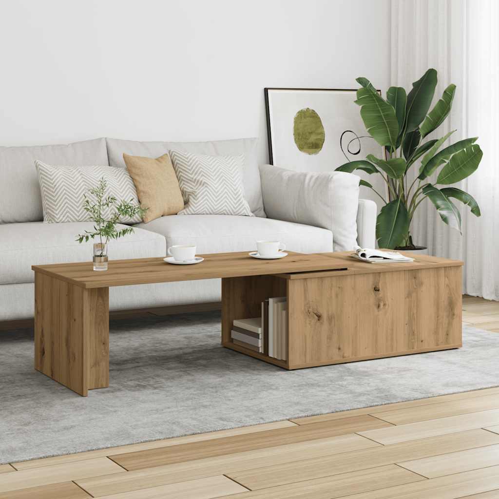 Coffee Table Artisan Oak 150x50x35 cm Engineered Wood