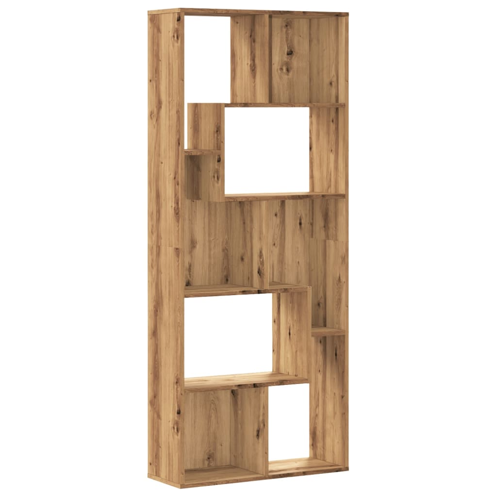 Bookcase Artisan Oak 67x24x161 cm Engineered Wood