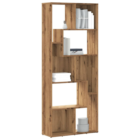 Bookcase Artisan Oak 67x24x161 cm Engineered Wood