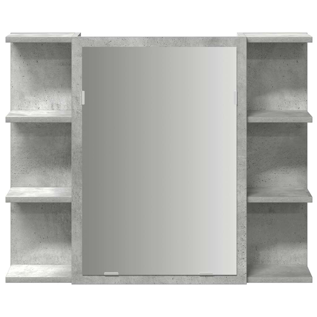 Bathroom Mirror Cabinet Concrete Grey 80x20.5x64 cm Engineered Wood