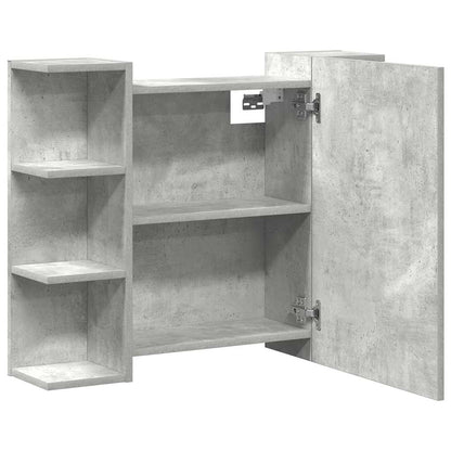 Bathroom Mirror Cabinet Concrete Grey 80x20.5x64 cm Engineered Wood