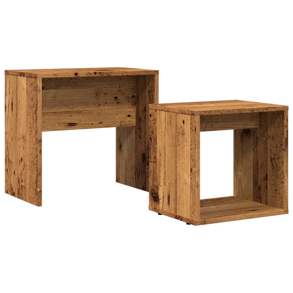 Nesting Coffee Tables 2 pcs Old Wood Engineered Wood