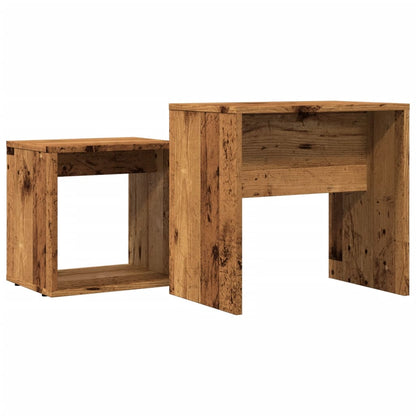 Nesting Coffee Tables 2 pcs Old Wood Engineered Wood