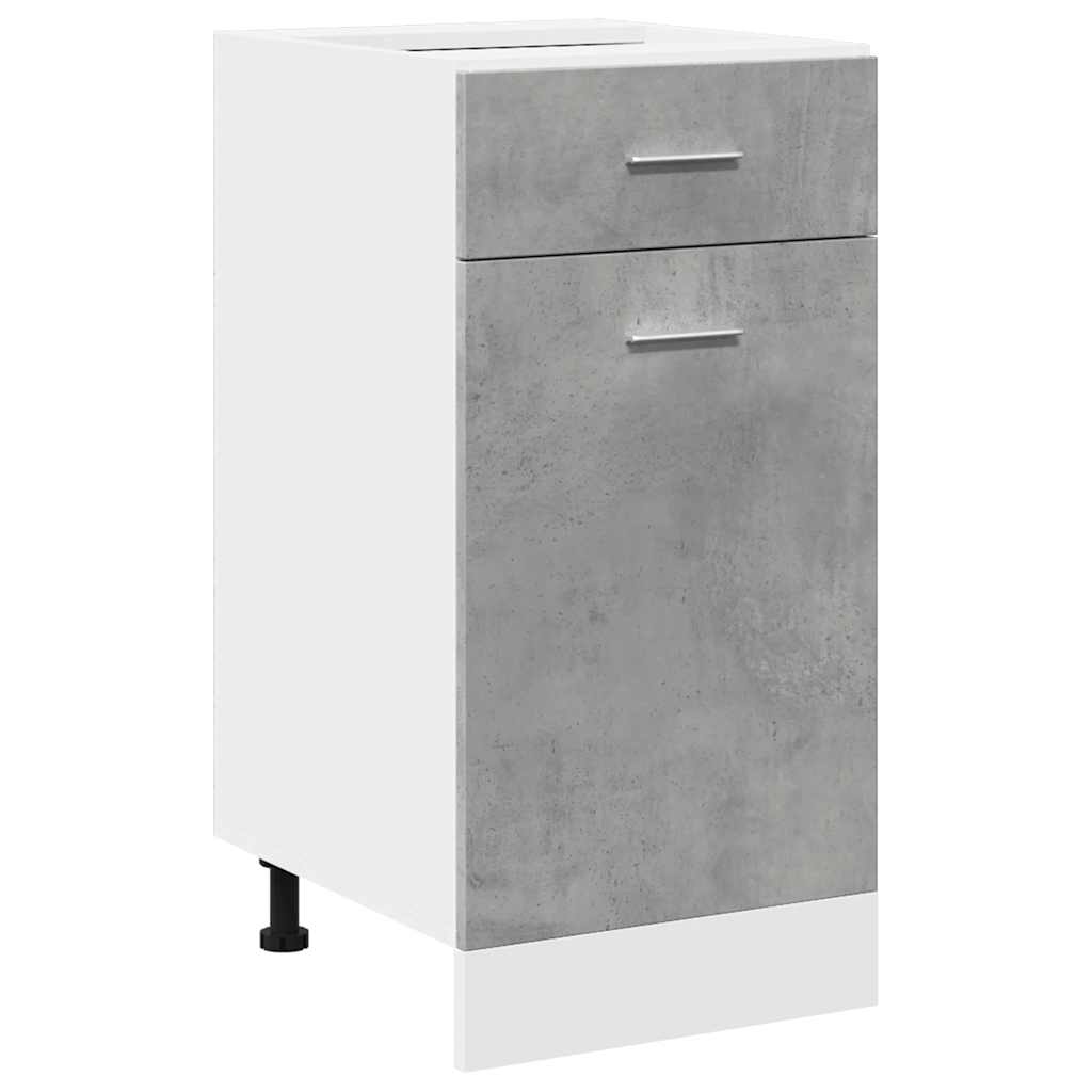 Drawer Bottom Cabinet Concrete Grey 40x46x81.5 cm Engineered Wood