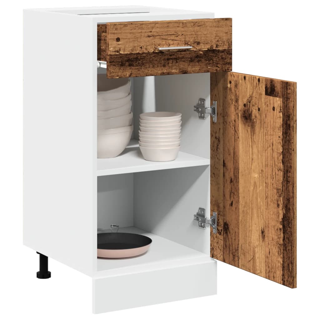 Drawer Bottom Cabinet Old Wood 40x46x81.5 cm Engineered Wood