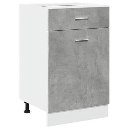 Drawer Bottom Cabinet Concrete Grey 50x46x81.5 cm Engineered Wood