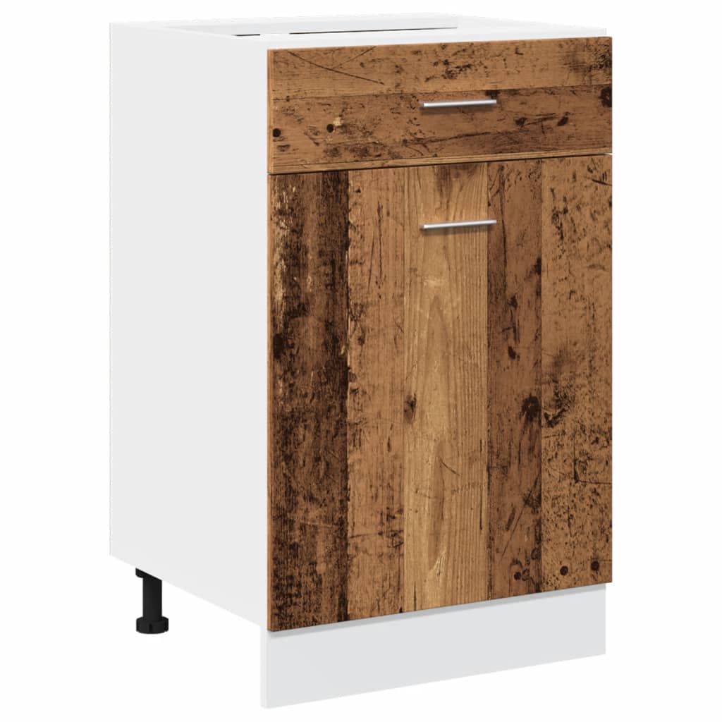 Drawer Bottom Cabinet Old Wood 50x46x81.5 cm Engineered Wood