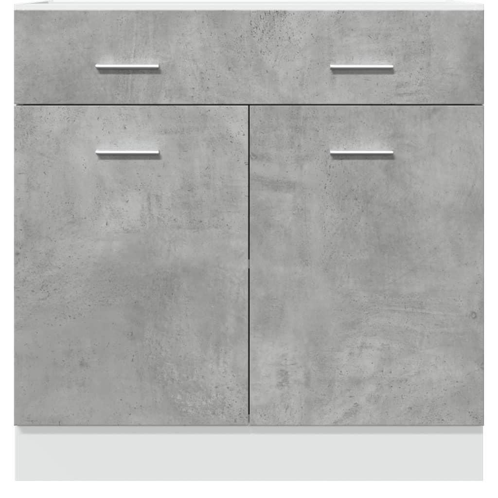 Drawer Bottom Cabinet Concrete Grey 80x46x81.5 cm Engineered Wood