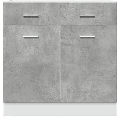 Drawer Bottom Cabinet Concrete Grey 80x46x81.5 cm Engineered Wood