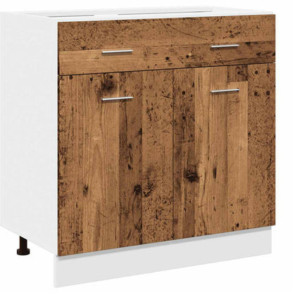 Drawer Bottom Cabinet Old Wood 80x46x81.5 cm Engineered Wood