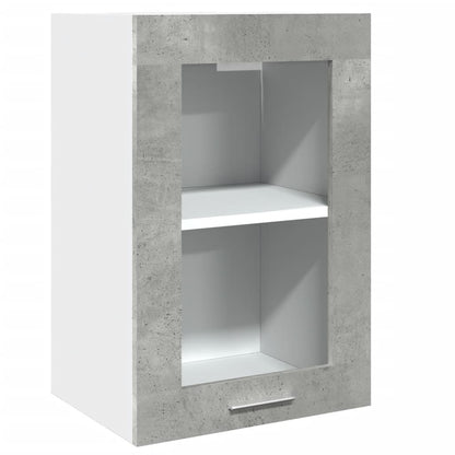 Hanging Glass Cabinet Concrete Grey 40x31x60 cm Engineered Wood