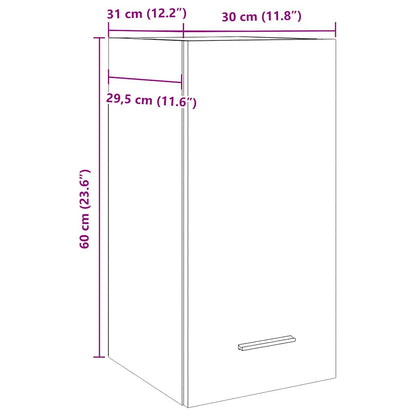 Hanging Cabinet Concrete Grey 30x31x60 cm Engineered Wood