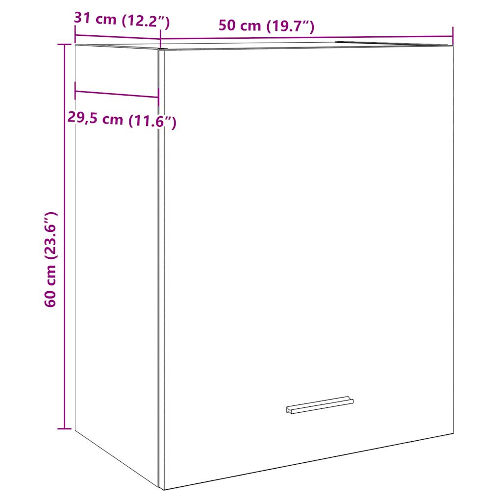 Hanging Cabinet Concrete Grey 50x31x60 cm Engineered Wood