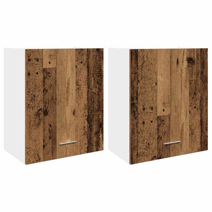 Hanging Cabinets 2 pcs Old Wood 50x31x60 cm Engineered Wood