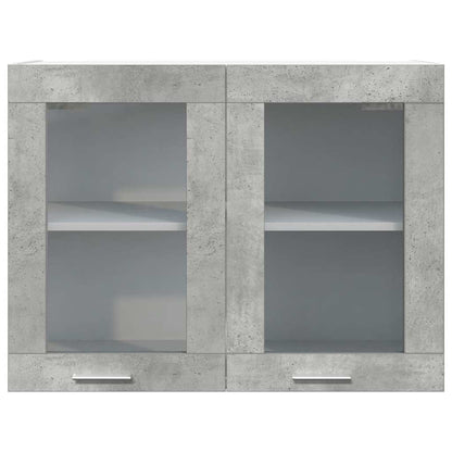 Hanging Glass Cabinet Concrete Grey 80x31x60 cm cm