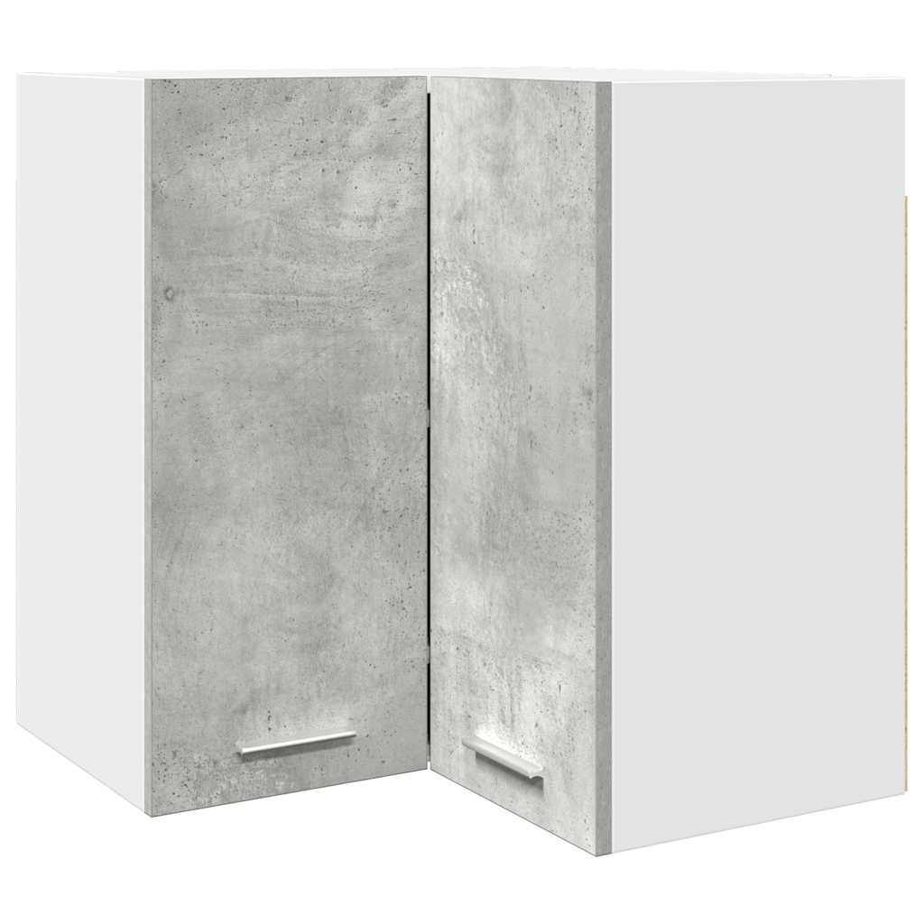 Hanging Corner Cabinet Concrete Grey 57x57x60 cm Engineered Wood