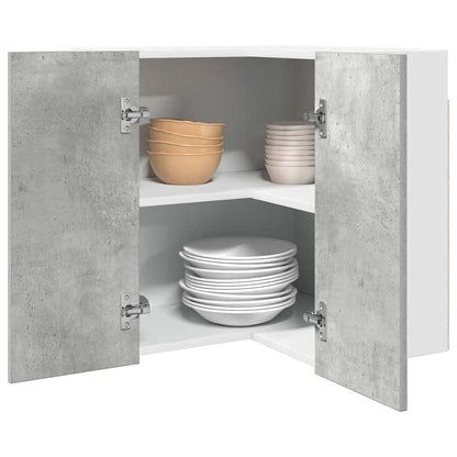 Hanging Corner Cabinet Concrete Grey 57x57x60 cm Engineered Wood