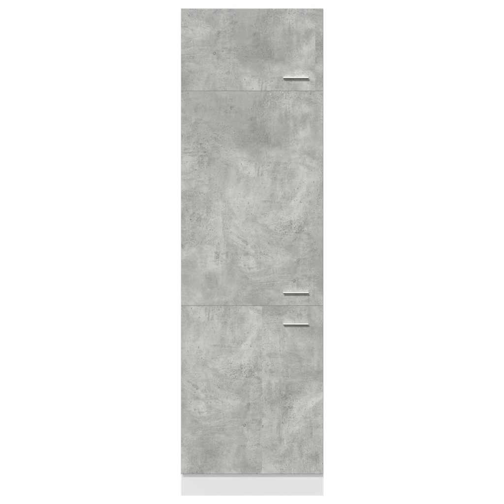 Refrigerator Cabinet Concrete Grey 60x57x207 cm Engineered Wood