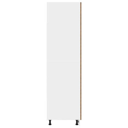 Refrigerator Cabinet Old Wood 60x57x207 cm Engineered Wood