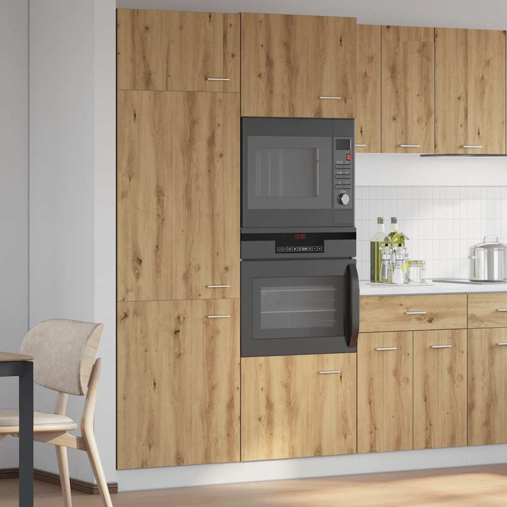 Refrigerator Cabinet Artisian Oak 60x57x207 cm Engineered Wood