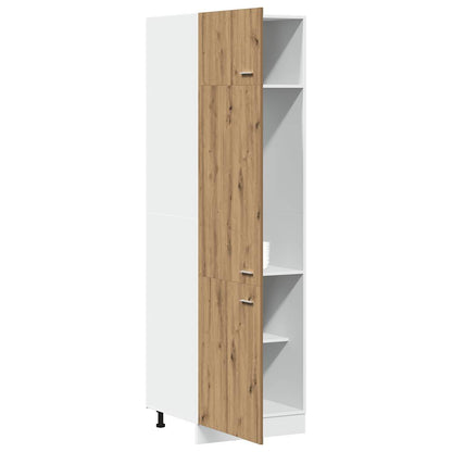 Refrigerator Cabinet Artisian Oak 60x57x207 cm Engineered Wood