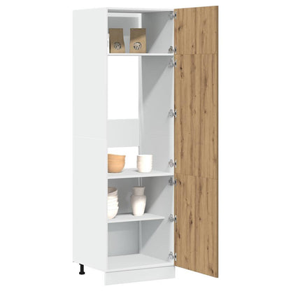 Refrigerator Cabinet Artisian Oak 60x57x207 cm Engineered Wood