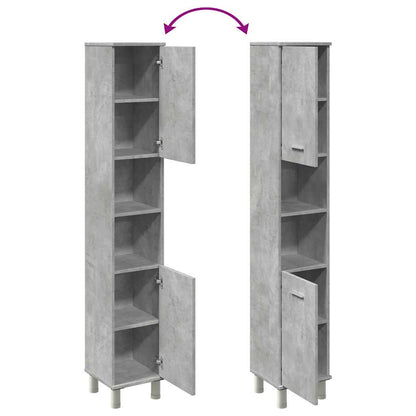 Bathroom Cabinet Concrete Grey 30x30x179 cm Engineered Wood