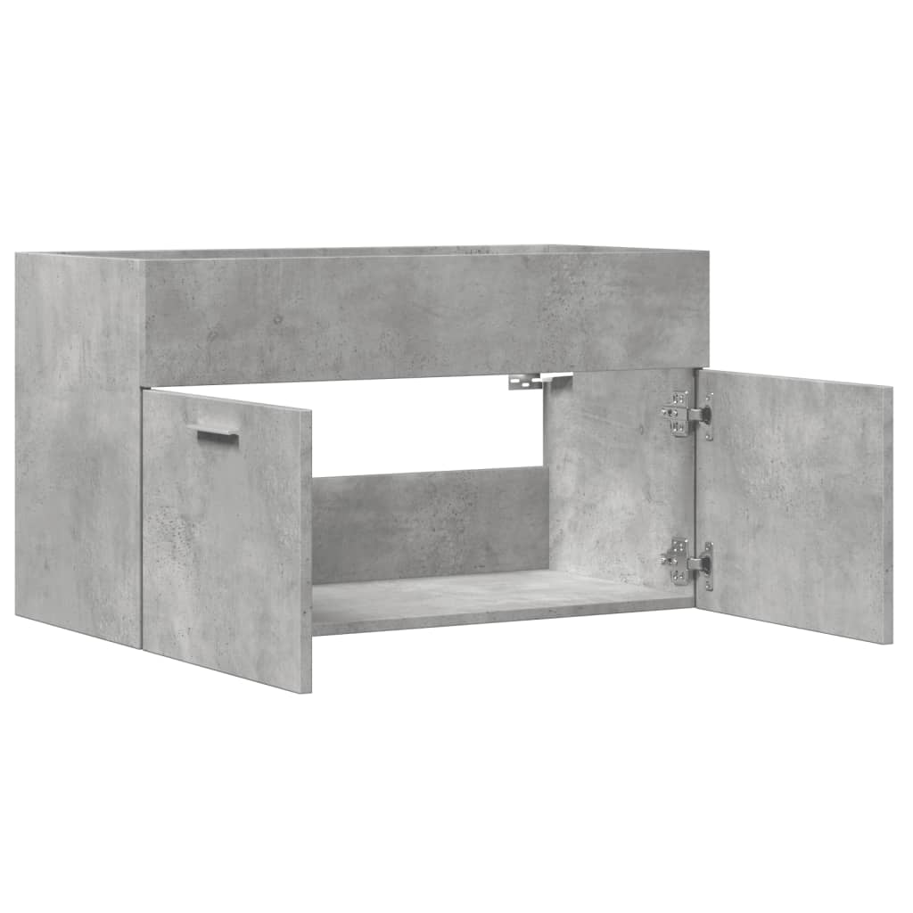 Sink Cabinet Concrete Grey 80x38.5x46 cm Engineered Wood