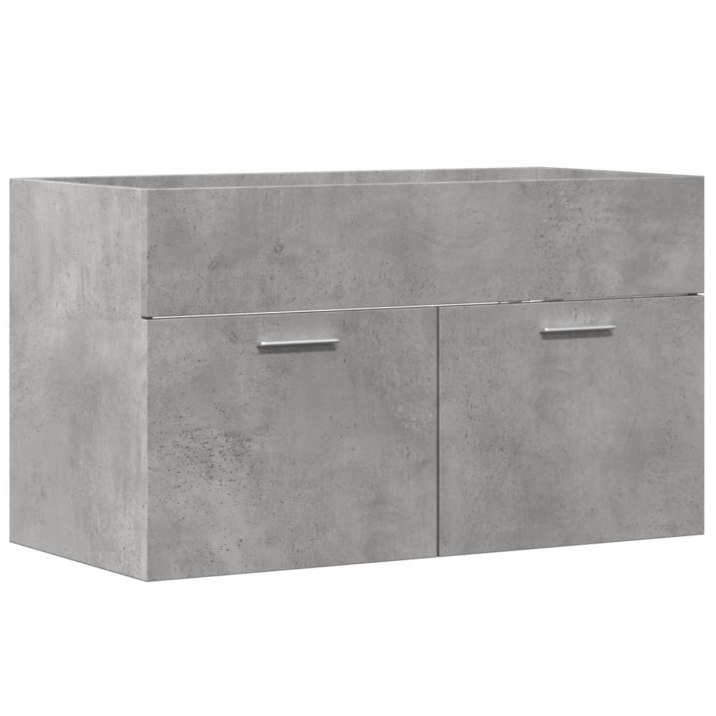 Bathroom Sink Cabinet Concrete Grey 90x38.5x46 cm Engineered Wood