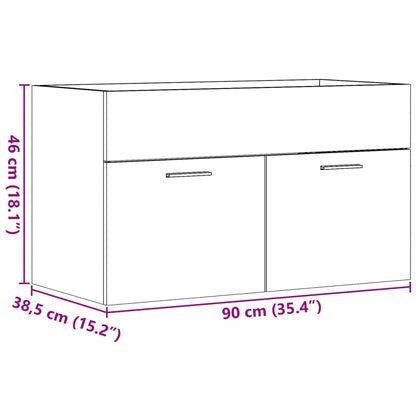 Bathroom Sink Cabinet Old Wood 90x38.5x46 cm Engineered Wood