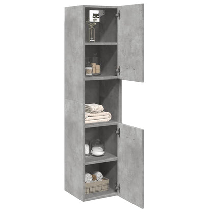 Bathroom Hanging Cabinet Concrete Grey 30x30x130 cm Engineered Wood