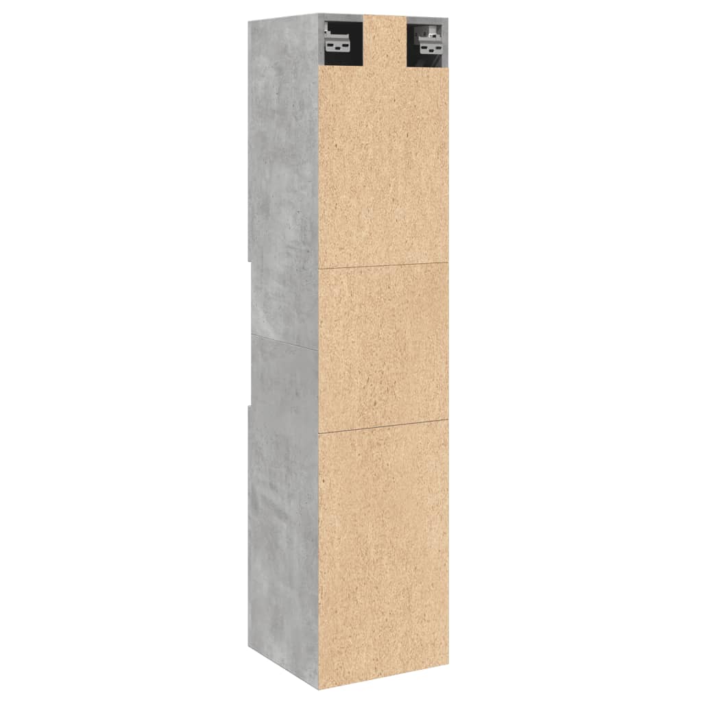 Bathroom Hanging Cabinet Concrete Grey 30x30x130 cm Engineered Wood