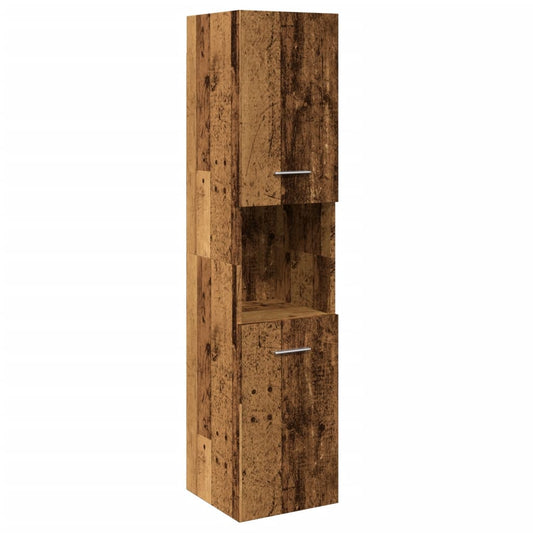 Bathroom Hanging Cabinet Old Wood 30x30x130 cm Engineered Wood