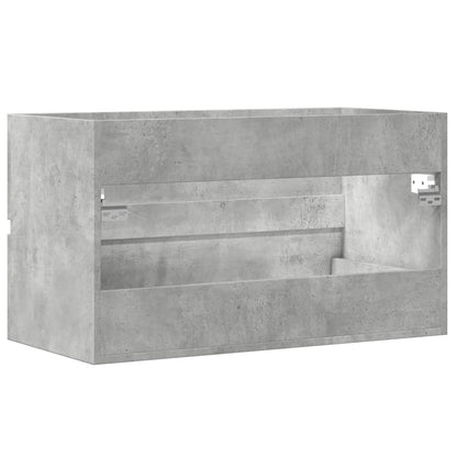 Bathroom Hanging Cabinet Concrete Grey 80x38.5x45 cm Engineered Wood