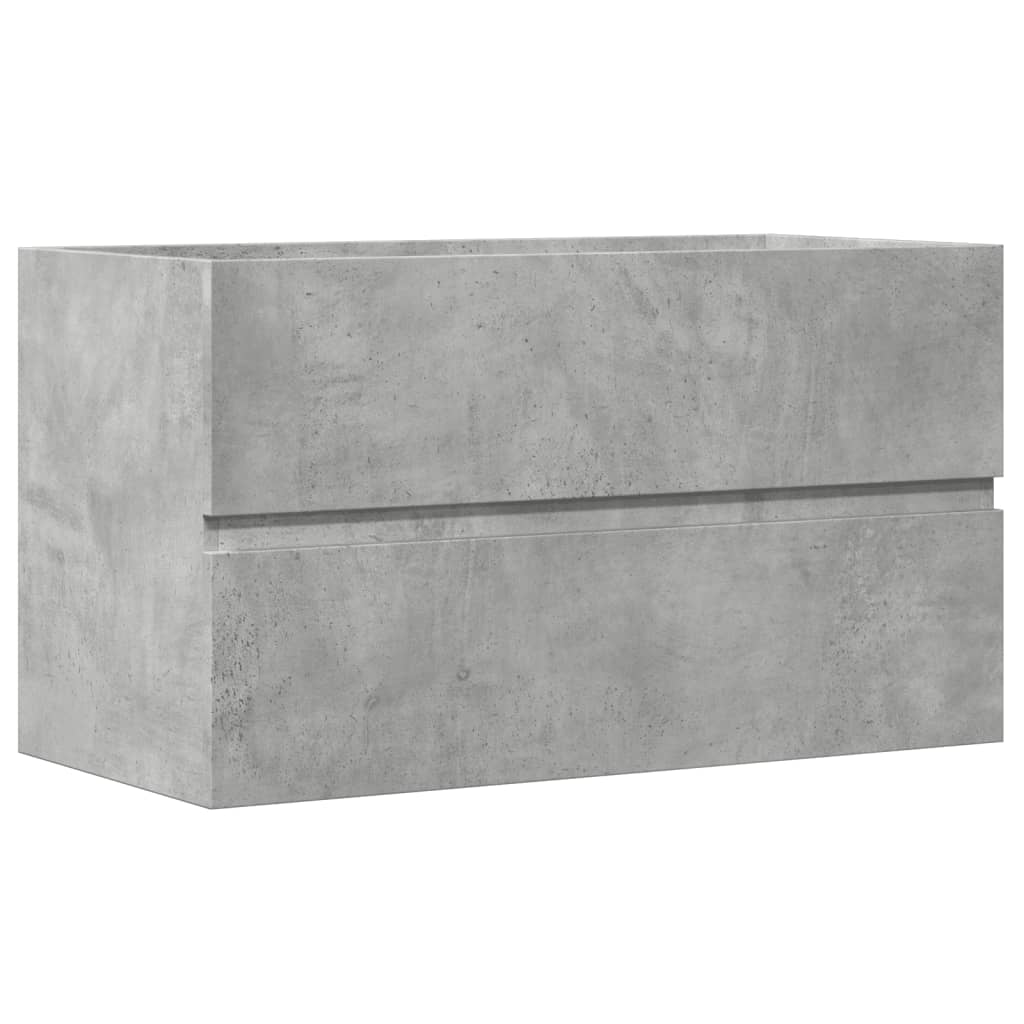 Sink Cabinet Concrete Grey 90x38.5x45 cm Engineered Wood