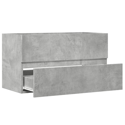 Sink Cabinet Concrete Grey 90x38.5x45 cm Engineered Wood