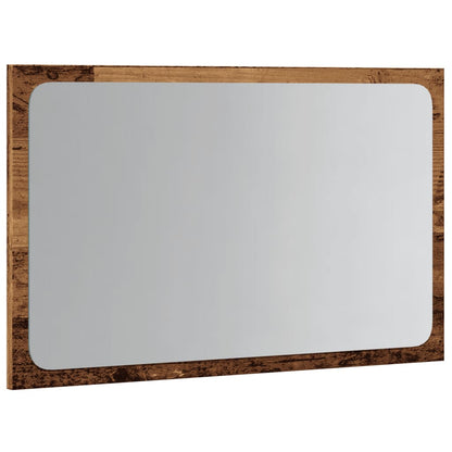 Bathroom Mirror with LED Light Old Wood 60x8.5x38 cm