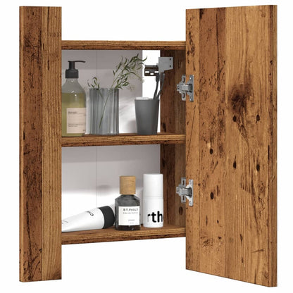 LED Bathroom Mirror Cabinet Old Wood 40x12x45 cm Engineered Wood