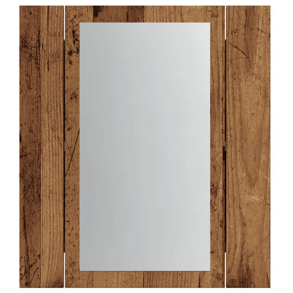 LED Bathroom Mirror Cabinet Old Wood 40x12x45 cm Engineered Wood