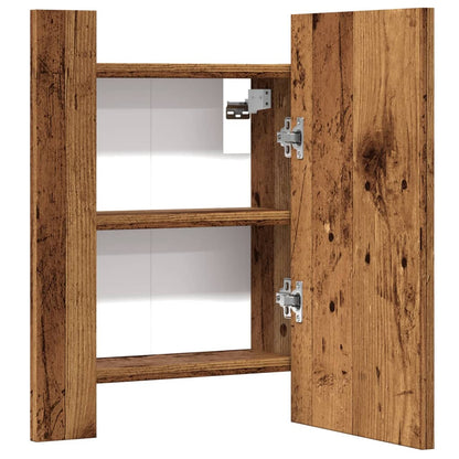 LED Bathroom Mirror Cabinet Old Wood 40x12x45 cm Engineered Wood