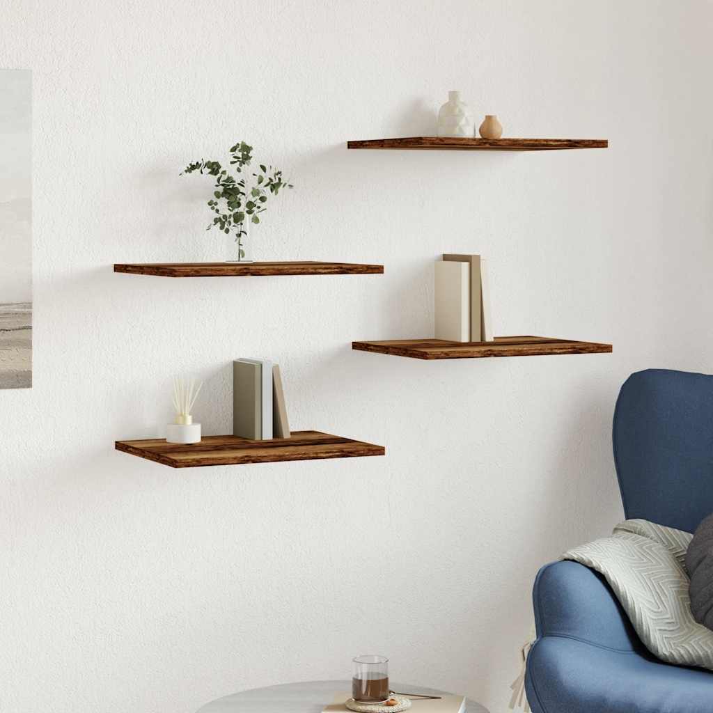 Bookshelf Boards 4 pcs Old Wood 40x30x1.5 cm Engineered Wood