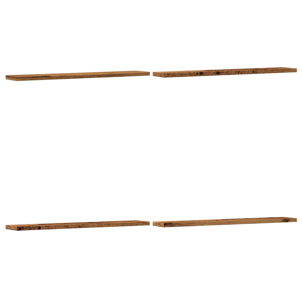 Bookshelf Boards 4 pcs Old Wood 60x10x1.5 cm Engineered Wood