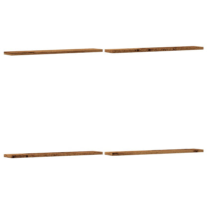 Bookshelf Boards 4 pcs Old Wood 60x10x1.5 cm Engineered Wood