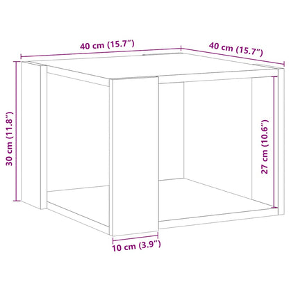 Coffee Table Old Wood 40x40x30 cm Engineered Wood