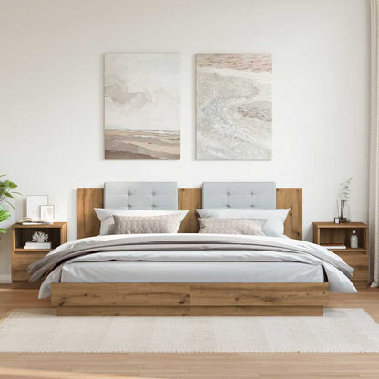 Bedside Cabinets 2 pcs Artisan Oak 40x40x50 cm Engineered Wood
