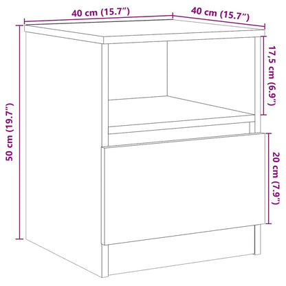 Bedside Cabinets 2 pcs Artisan Oak 40x40x50 cm Engineered Wood