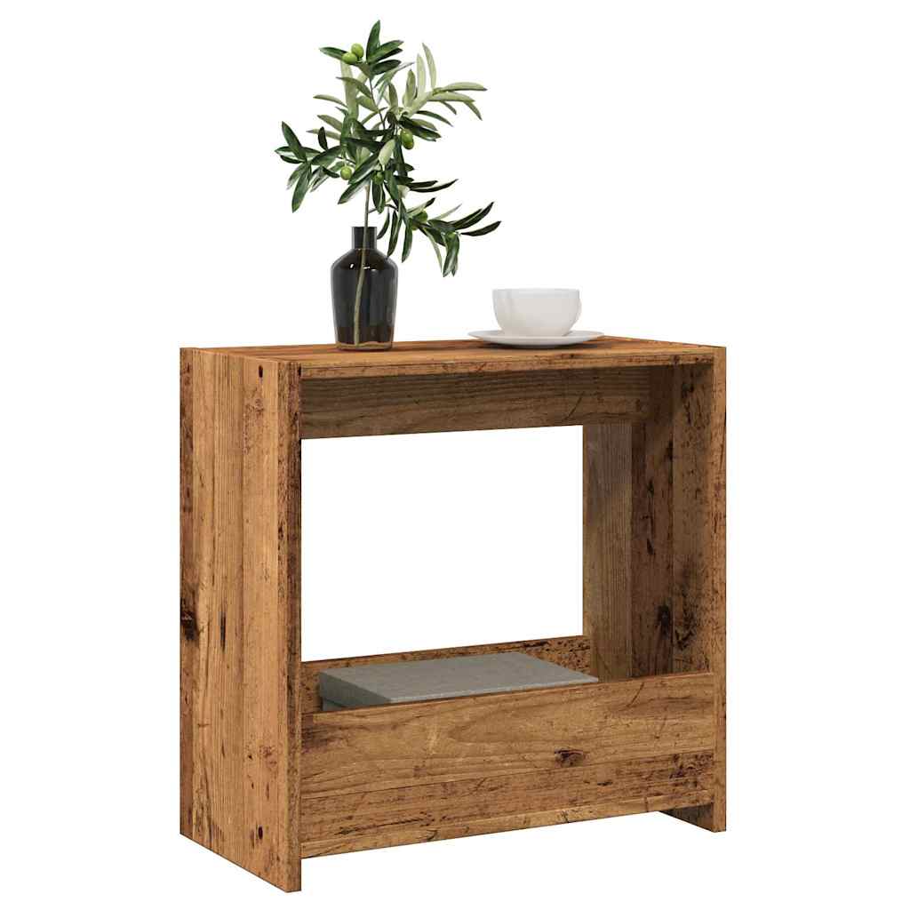 Side Table Old Wood 50x26x50 cm Engineered Wood