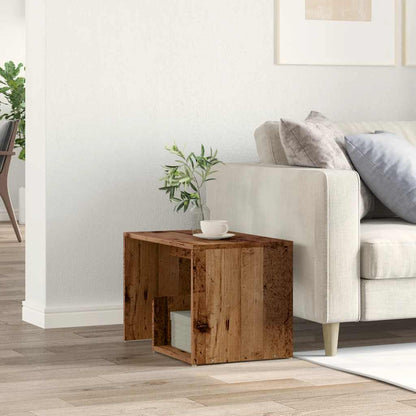 Side Table Old Wood 59x36x38 cm Engineered Wood