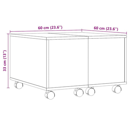 Coffee Table Old Wood 60x60x38 cm Engineered Wood